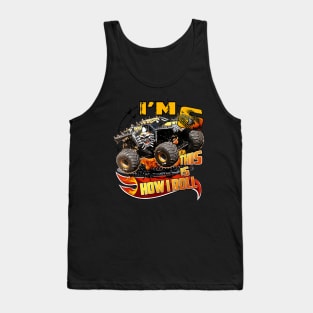 6Th Birthday Boy Monster Truck 6 Years Old For Kids Tank Top